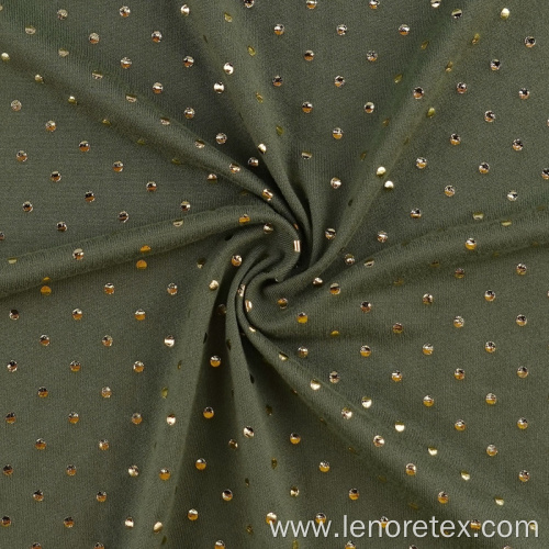 Polyester Stretch Knit DTYBrush Foil Print Jersey Fabric